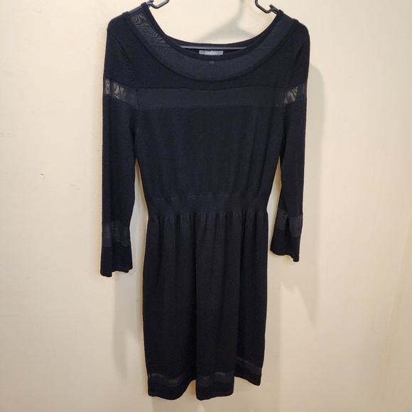 Neiman Marcus Black Semi-formal Short Black Dress with Mesh Detail size … - Picture 2 of 13